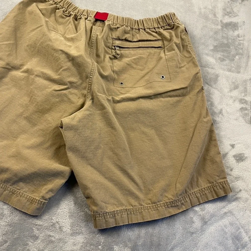 Gap Factory Store Men's XL Ripstop Hiking Shorts Khaki Tan Built-in Belt Cotton
